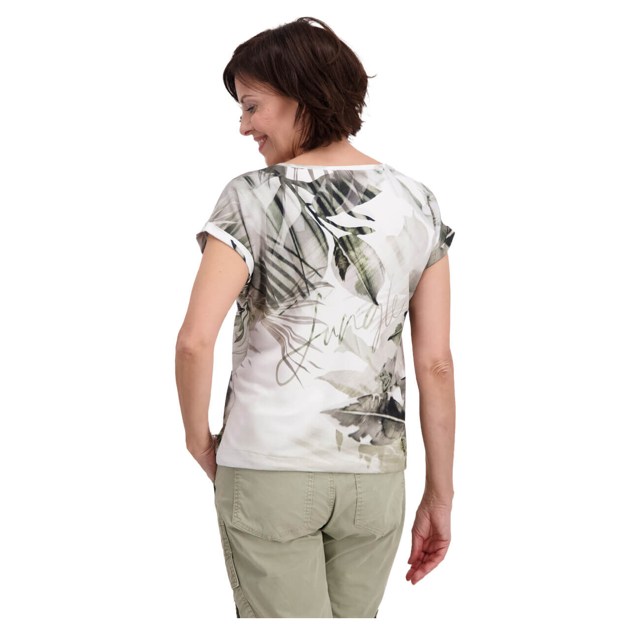 Monari T-Shirt für Damen in Weiß mit Print, FarbNr.: 688