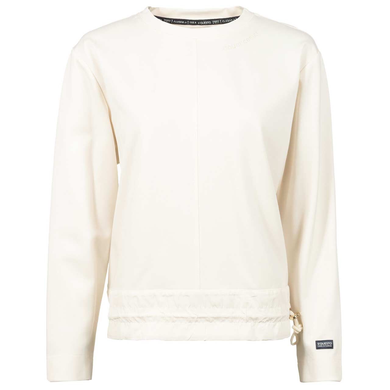 Soquesto Damen Sweatshirt oat beige wording