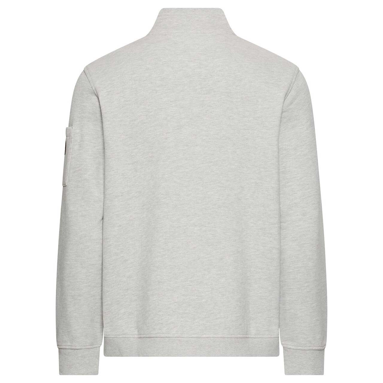 Herren Sweatshirt Troyer von Camel active in Hellgrau meliert, Rückansicht