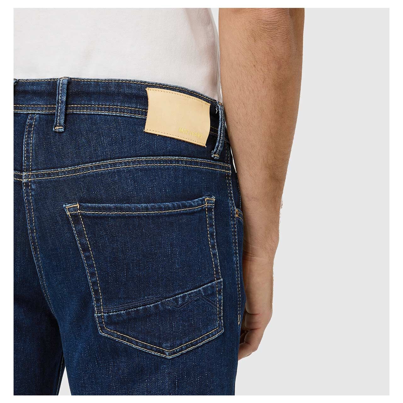 MAC Arne Jeans dark wash cashmere denim