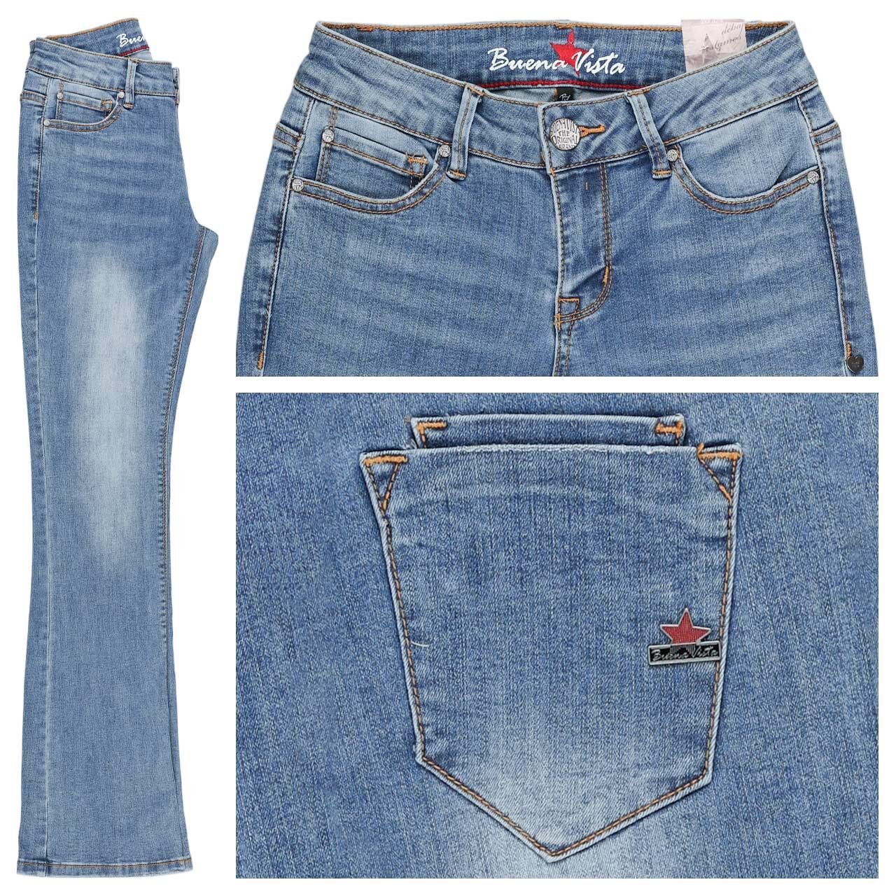Buena Vista Italy K Bootcut Stretch Denim Jeans bright denim