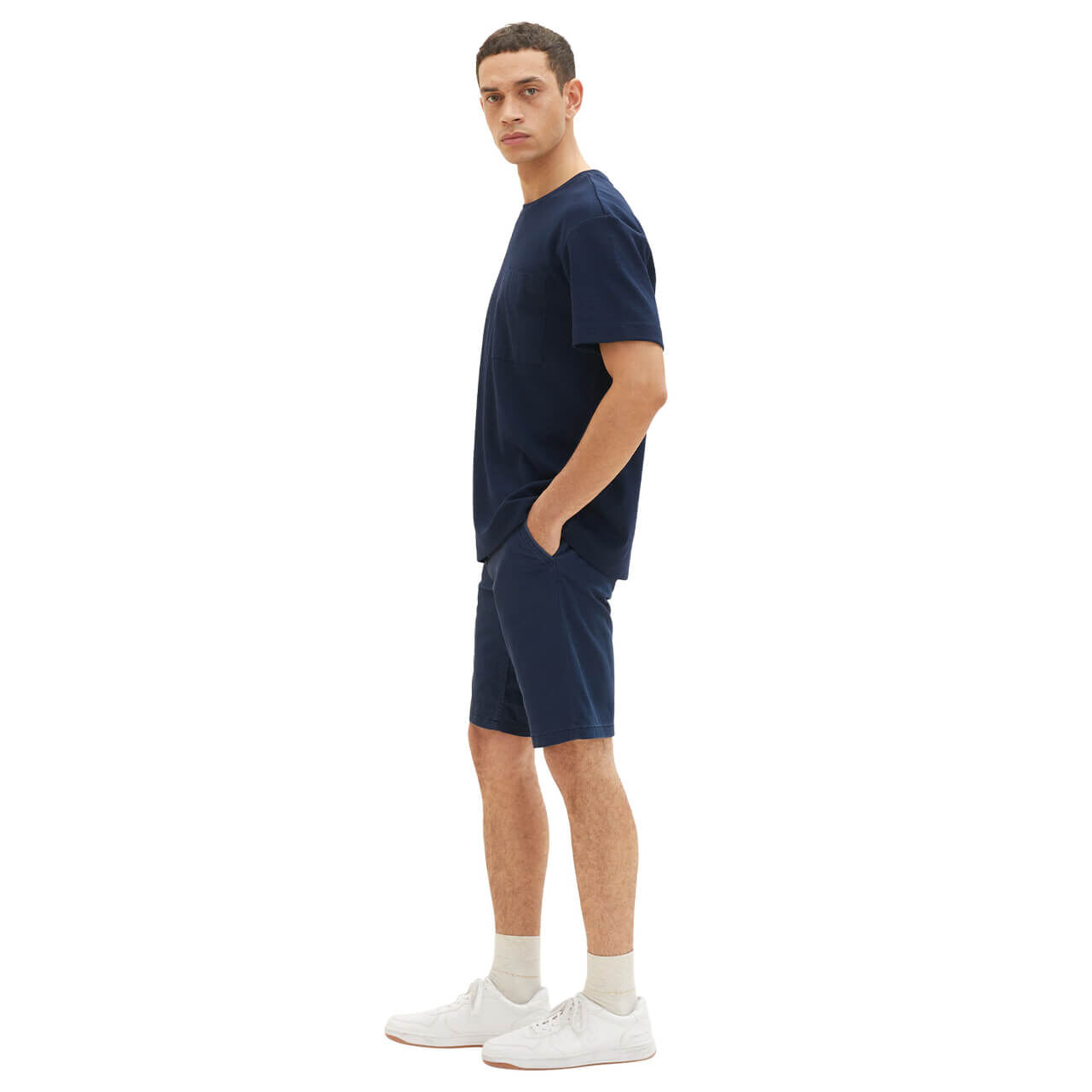Tom Tailor Chino Baumwoll Bermuda navy diamond structure Tom Tailor Chino Baumwoll Bermuda navy diamond structure