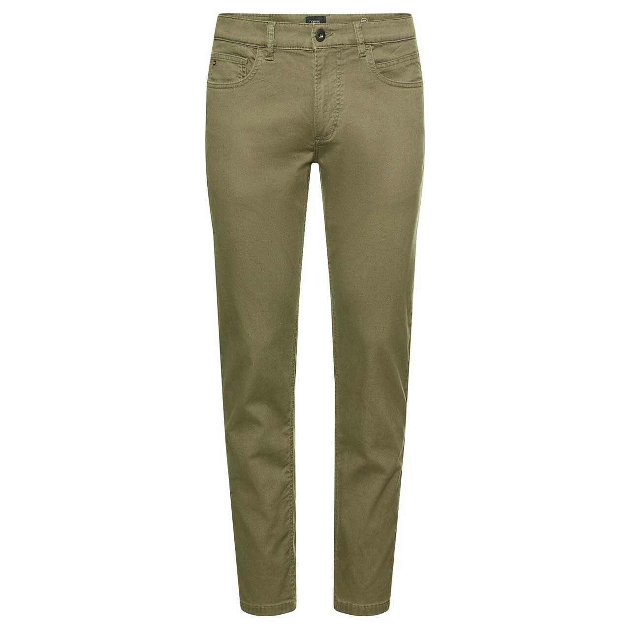 Herren Stretch Baumwollhose Houston von Camel active in Olivgrün, Vorderansicht