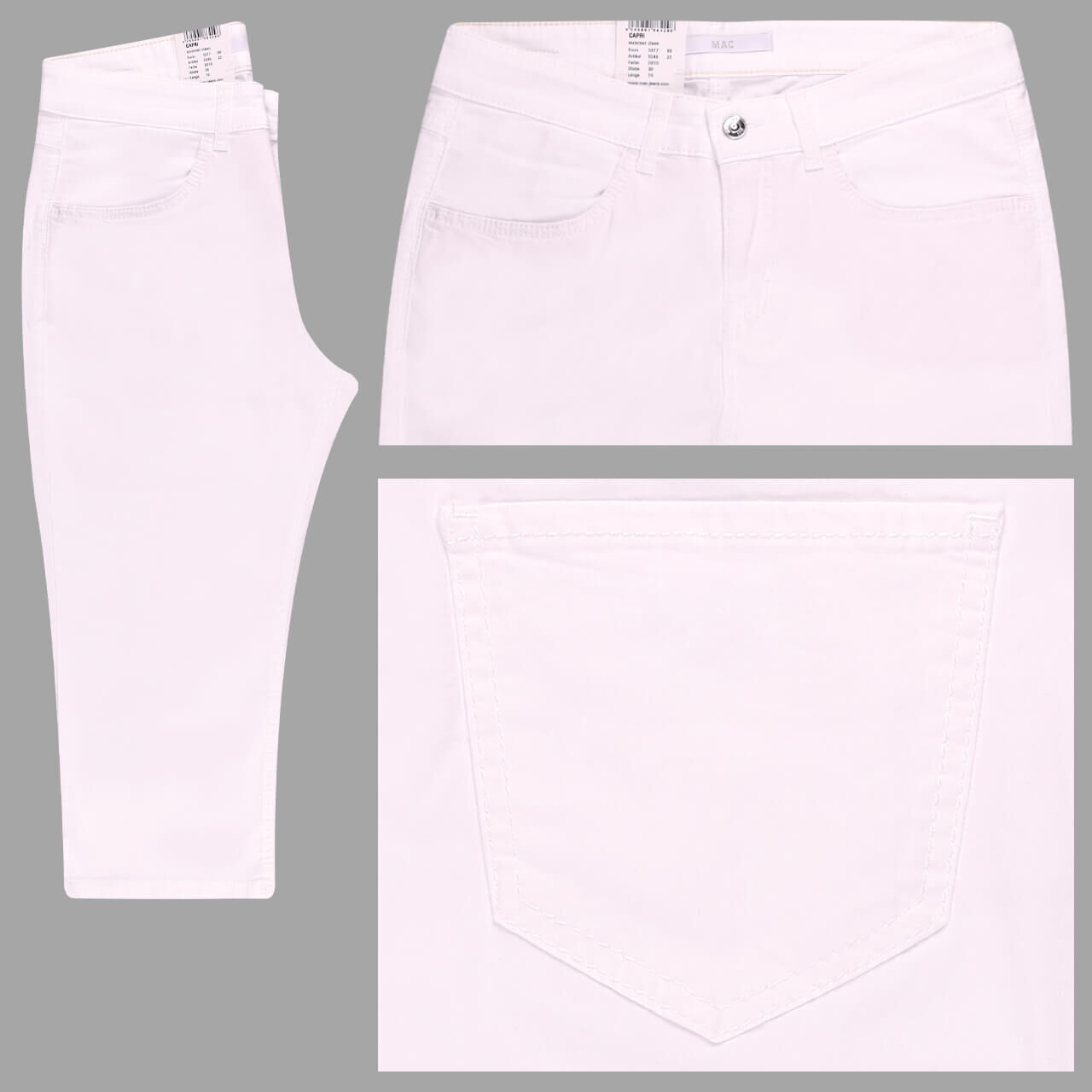 MAC Capri 3/4 Jeans white denim