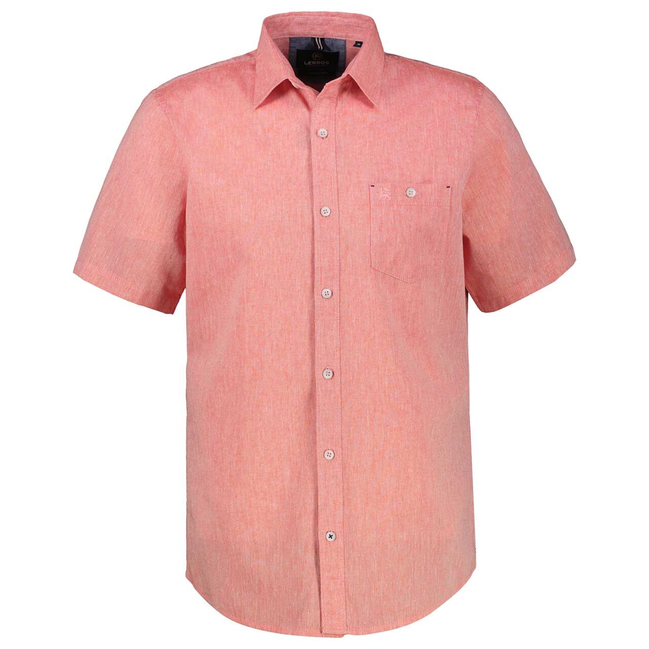 Lerros Herren 1/2 Arm Hemd vivid red