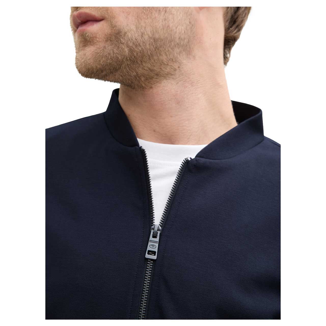 Tom Tailor Herren Jacke Piqué Blouson Bomber Jacket sky captain blue