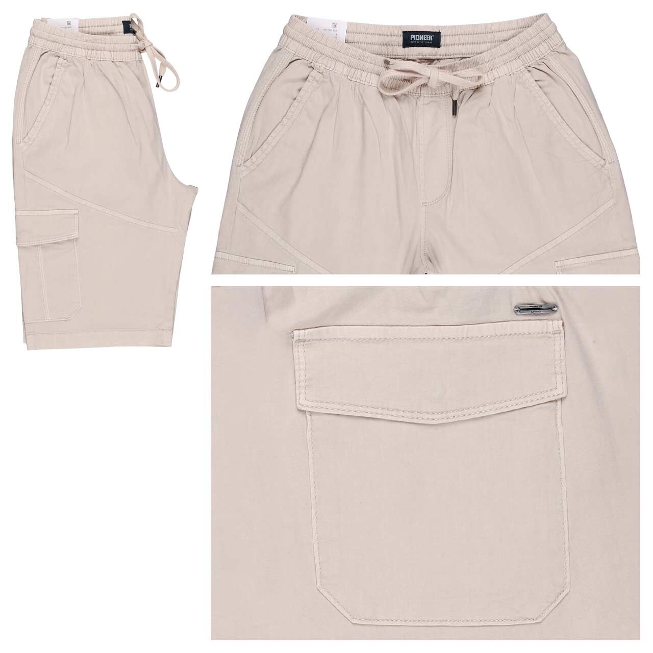 Pioneer Coby Cargo Baumwoll Bermuda beige silver lining
