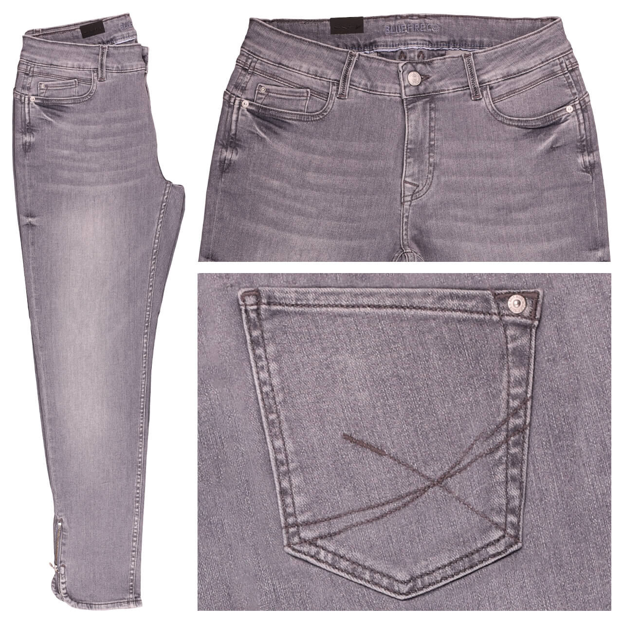 Blue Fire Alicia Jeans platin grey