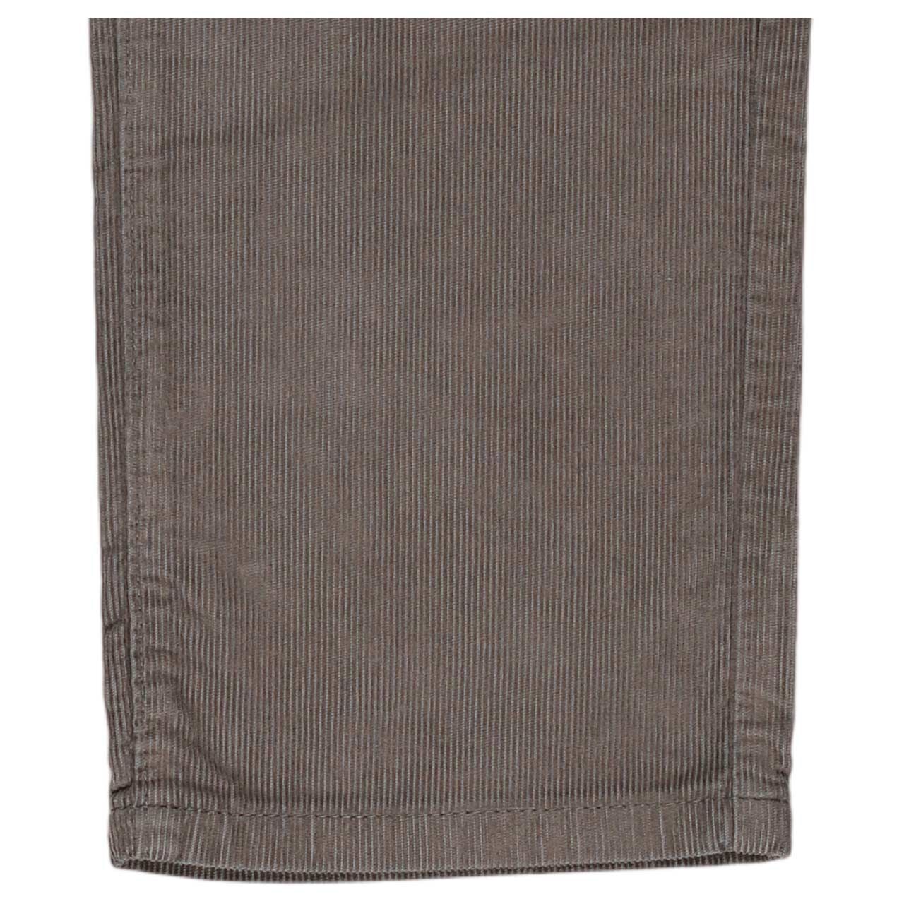 Stretch Herren Cordhose Rando in Braun-Grau, Detailansicht Saum