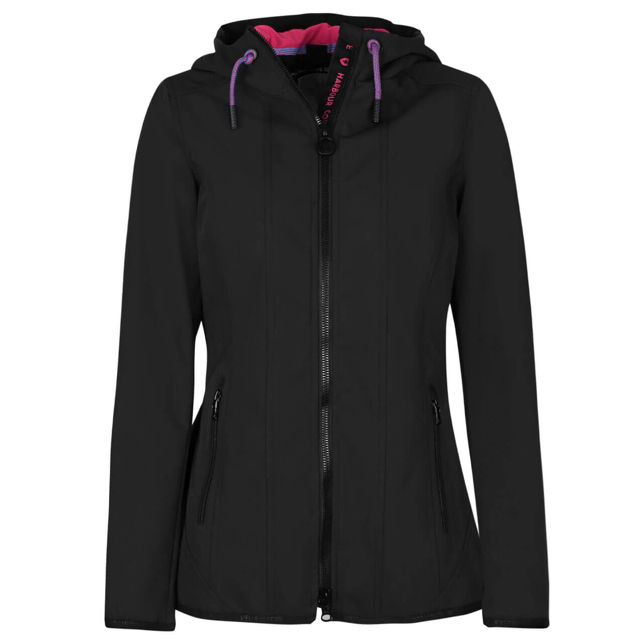 wellensteyn-jacke-yoga-268-midnightblack-vorne Wellensteyn Yoga Softshelljacke für Damen in Schwarz