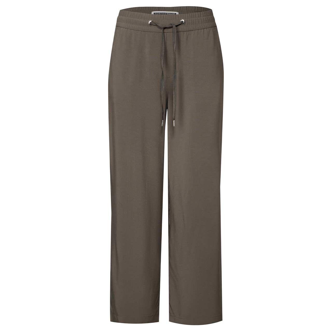 Street One Emee Wide Leg 7/8 Hose nomad brown