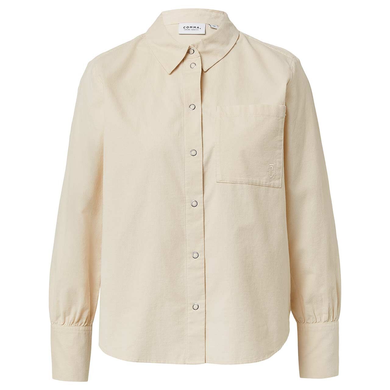 Comma Damen Langarm Bluse light sand