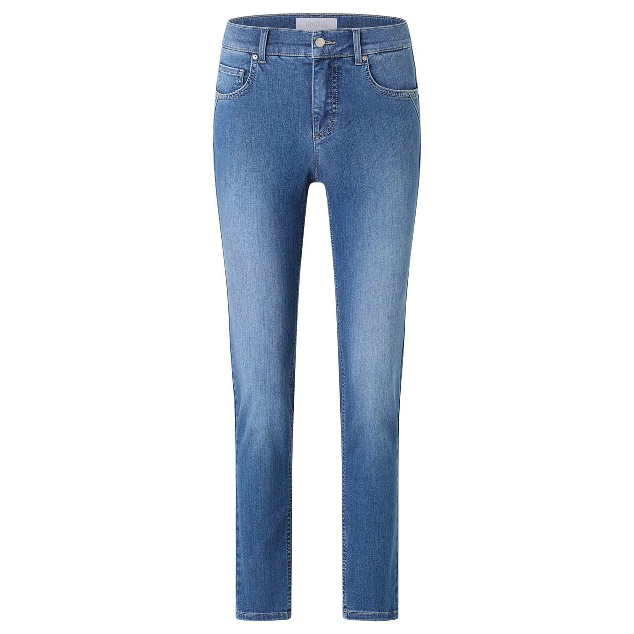 Stretch Damenjeans Skinny Shape von Angels in Blau angewaschen, Vorderansicht