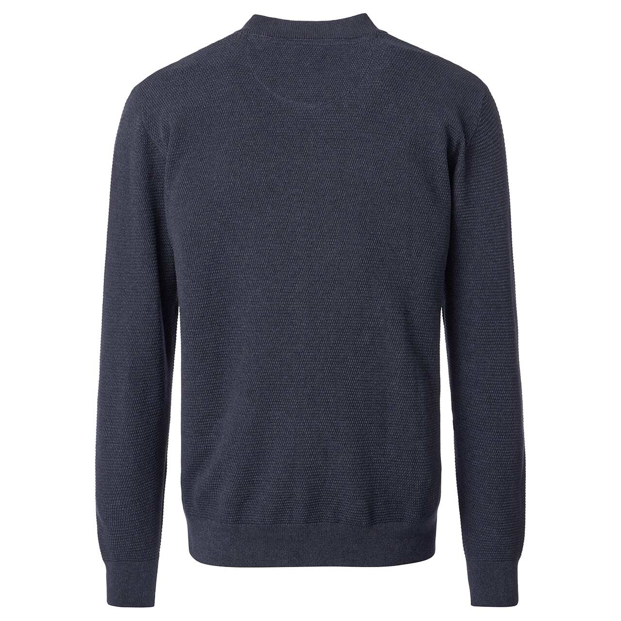 Herren Strickjacke von Casa Moda in Dunkelblau meliert, Rückansicht