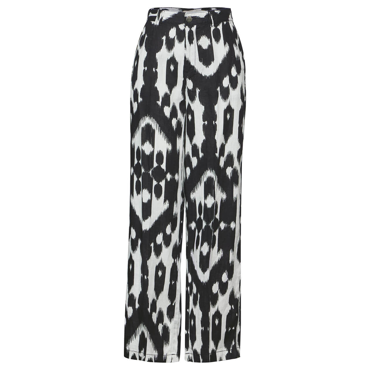 Street One Wide Leg Leinenhose black print Street One Wide Leg Leinenhose black print