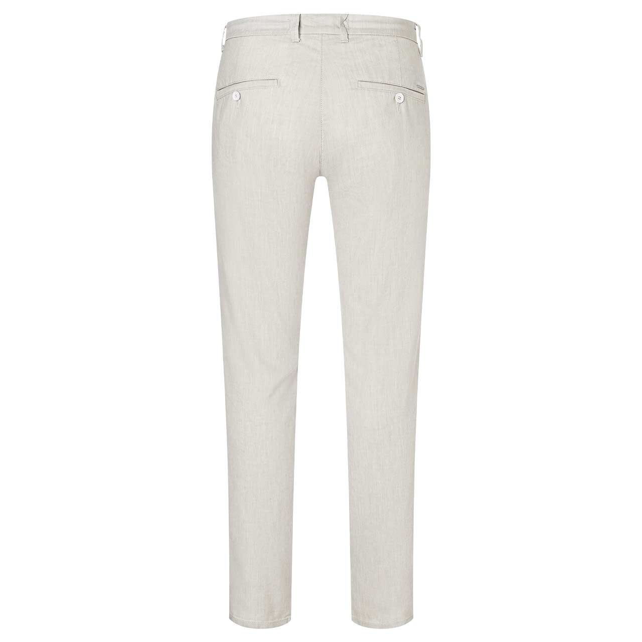 Herren Lennox Chino Leinenhose von MAC in Hellbeige, Vorderansicht