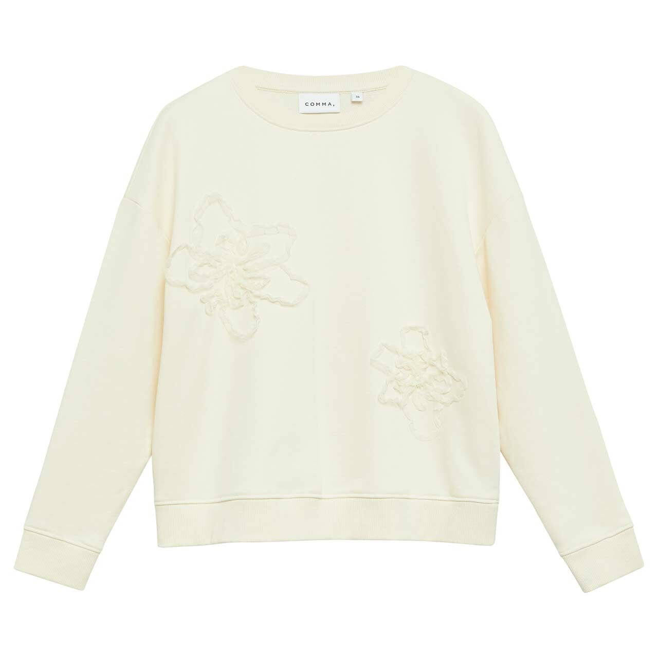 Comma Damen Sweatshirt eggnog flower print