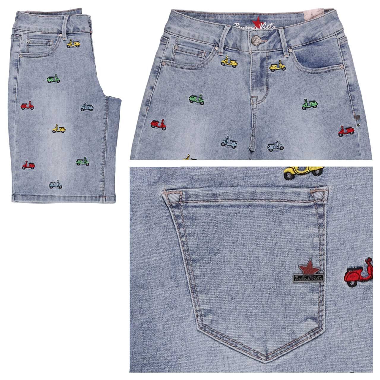 Buena Vista Italy-Short Stretch Denim Jeans vespa denim
