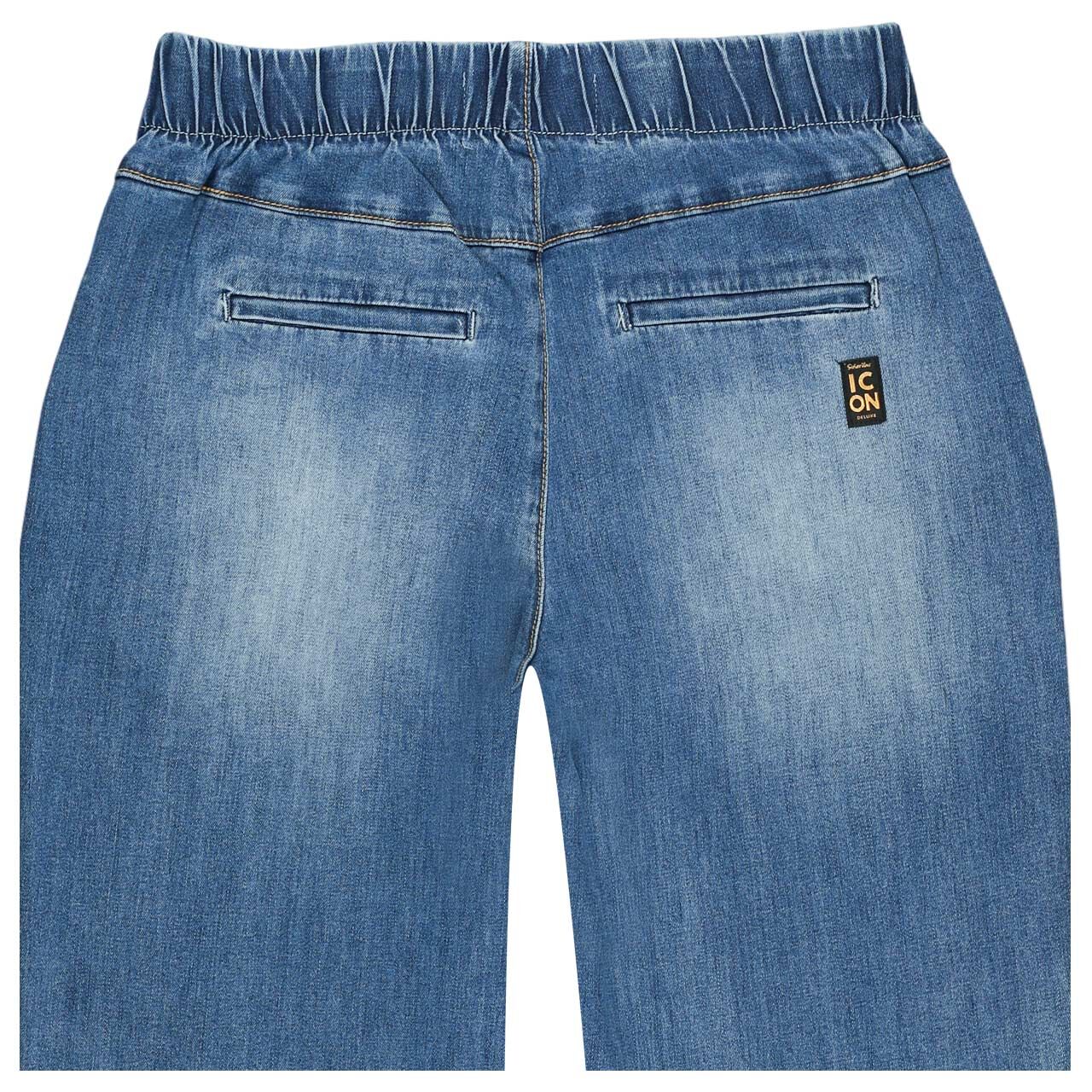 Damen 7/8 Jeans Heartbreaker von Senoritas ICON in Blau verwaschen, detaillierte Rückansicht