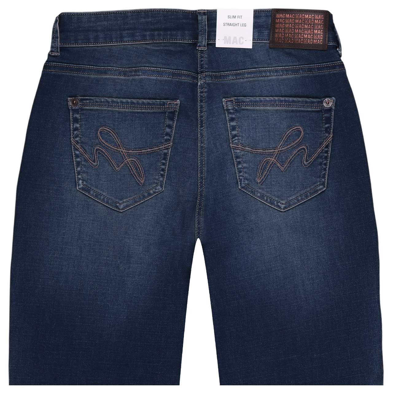 Damenjeans Carrie von MAC in Blau verwaschen, detaillierte Rückansicht