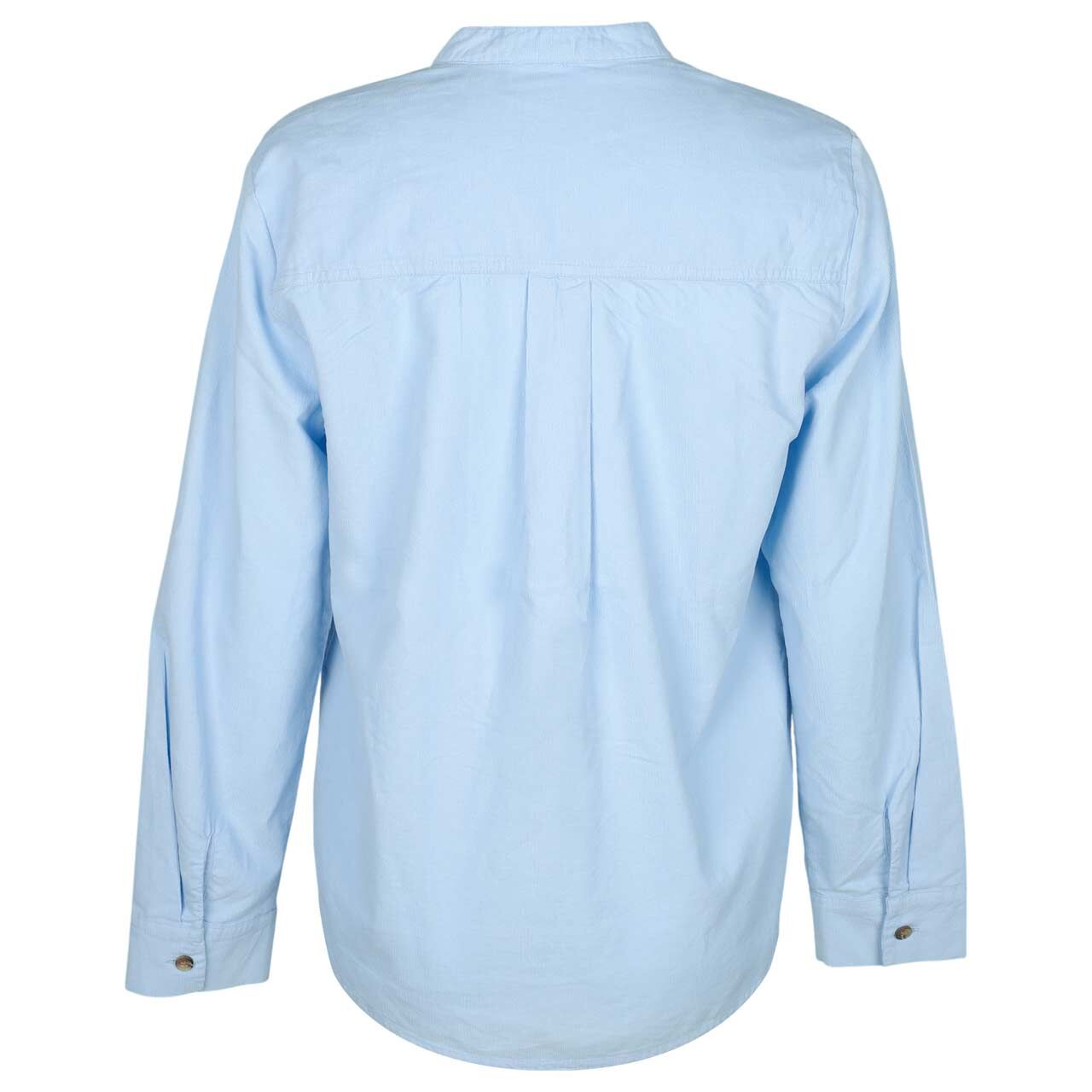 Damen Langarm Cord Bluse von s.Oliver in Hellblau, Rückansicht