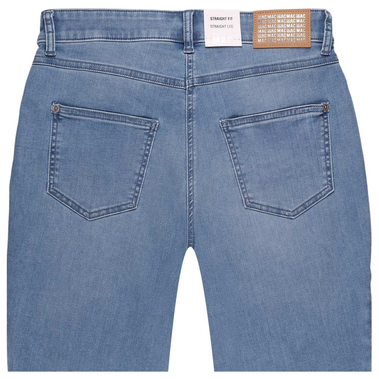 Stretch Damenjeans Melanie von MAC in Hellblau angewaschen, detaillierte Rückansicht