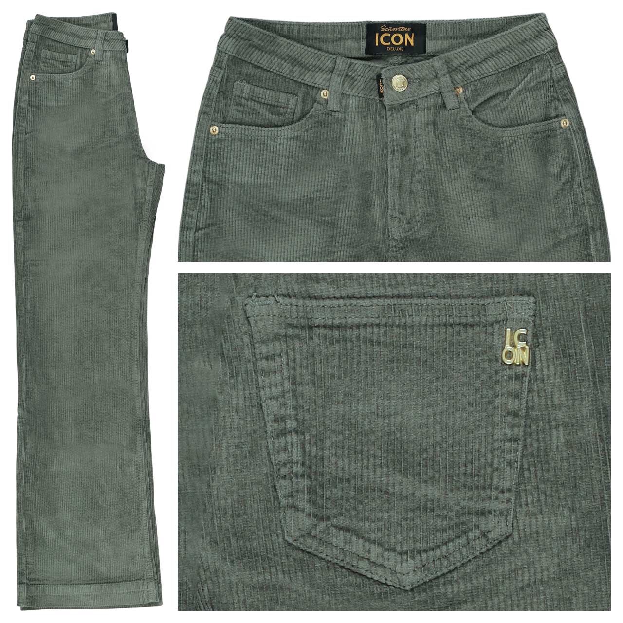 Senoritas ICON Rainbow Cordhose fantasy grey green