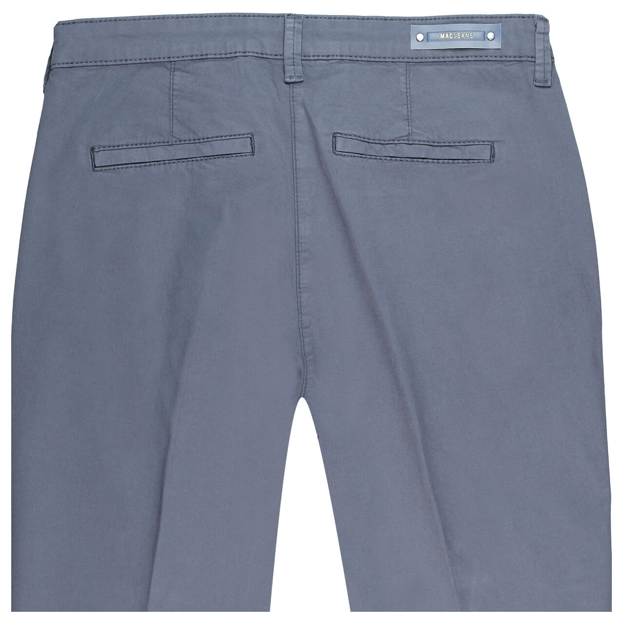 Damen 7/8 Baumwollhose Chino in Graublau, detaillierte Rückansicht