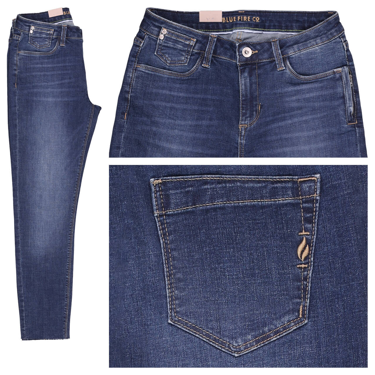 Blue Fire Chloe 7/8 Jeans dark ocean