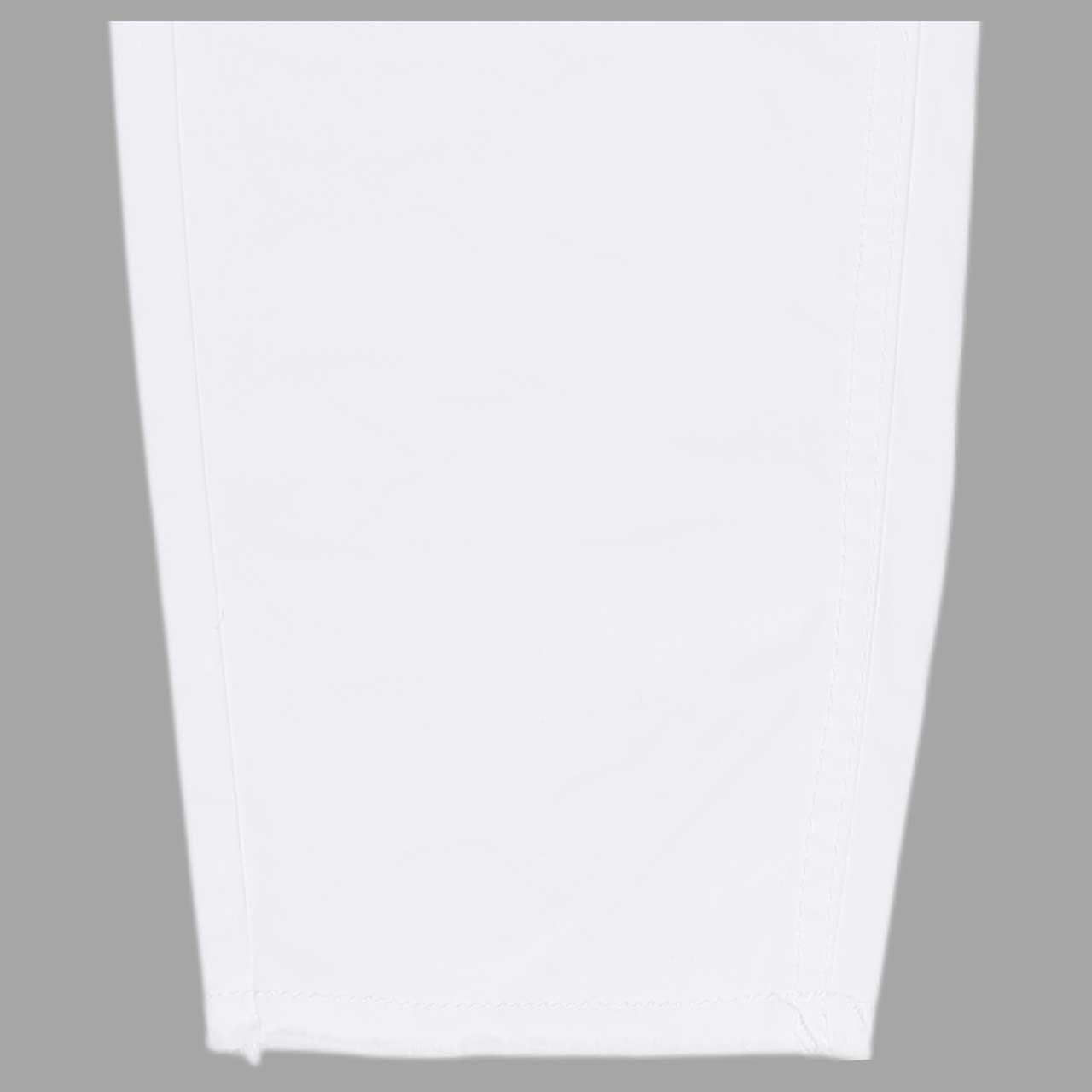 Stretch Twill Baumwollhose Malibu 7/8 von Buena Vista in Weiß, detaillierte Ansicht vom Saum