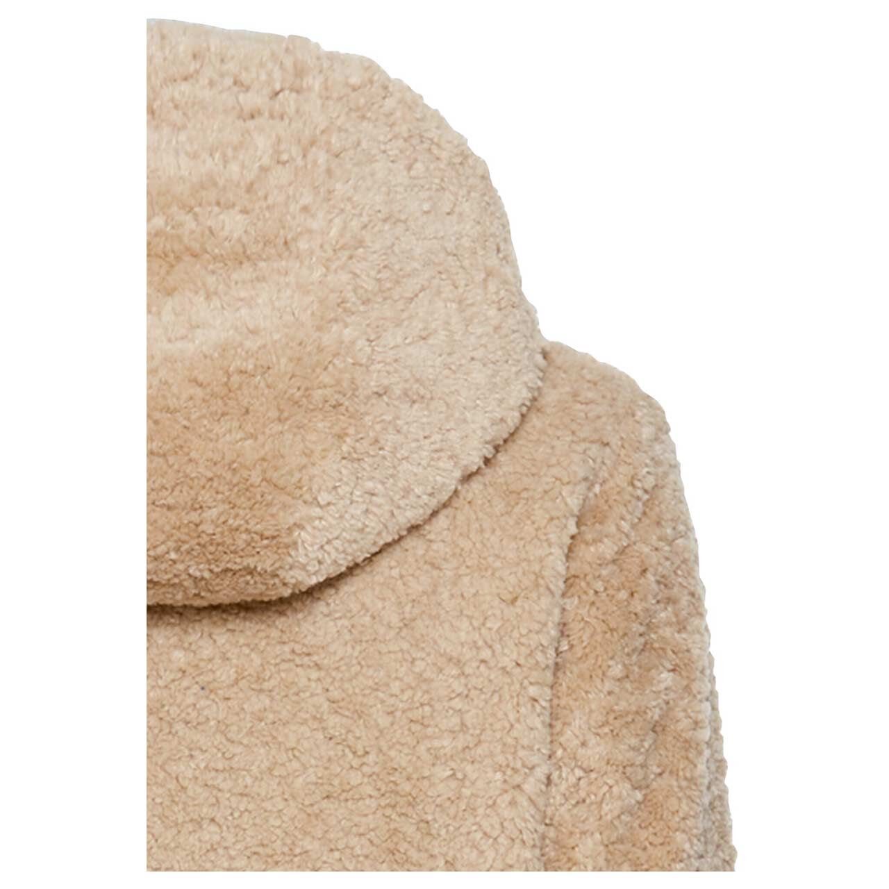 Damen Teddymantel von Camel active in Beige, Detailansicht Kapuze hinten