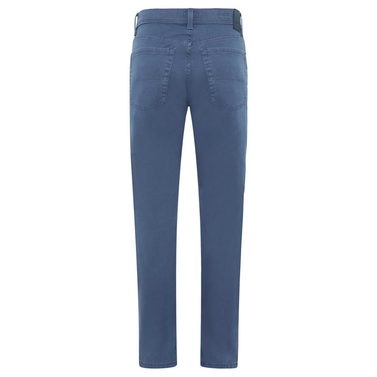 Stretch Herren Baumwollhose Rando in Blau von Pioneer, Rückansicht