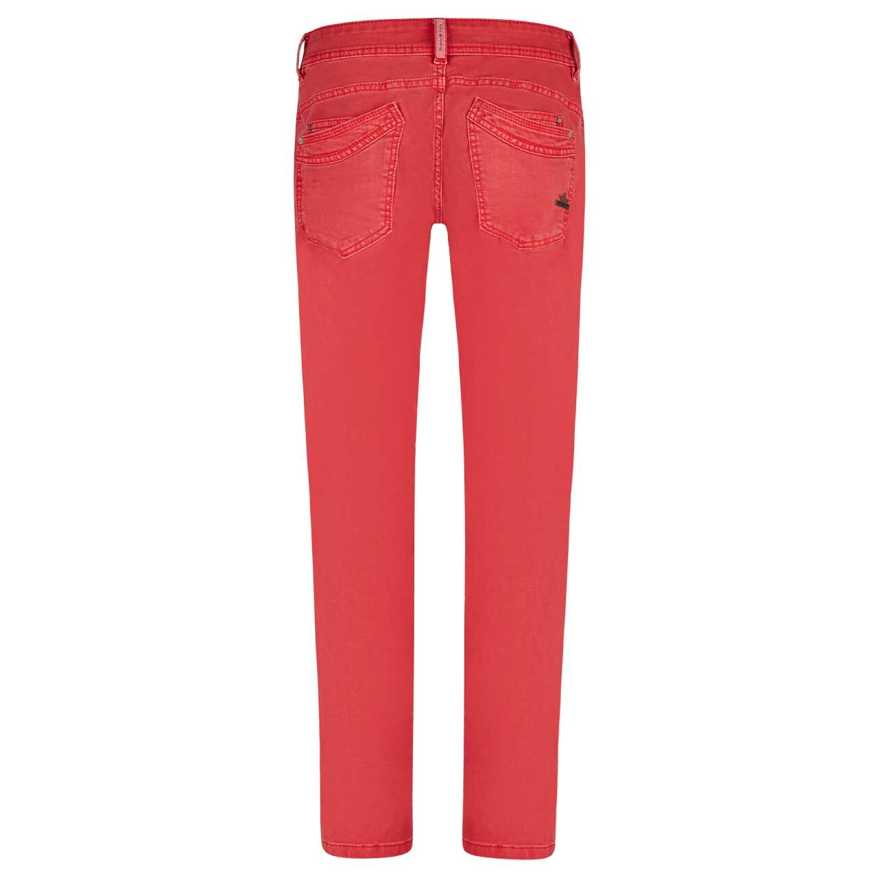 Damen Ankle Baumwollhose Malibu Cropped Stretch Twill von Buena Vista in Rot, Rückansicht