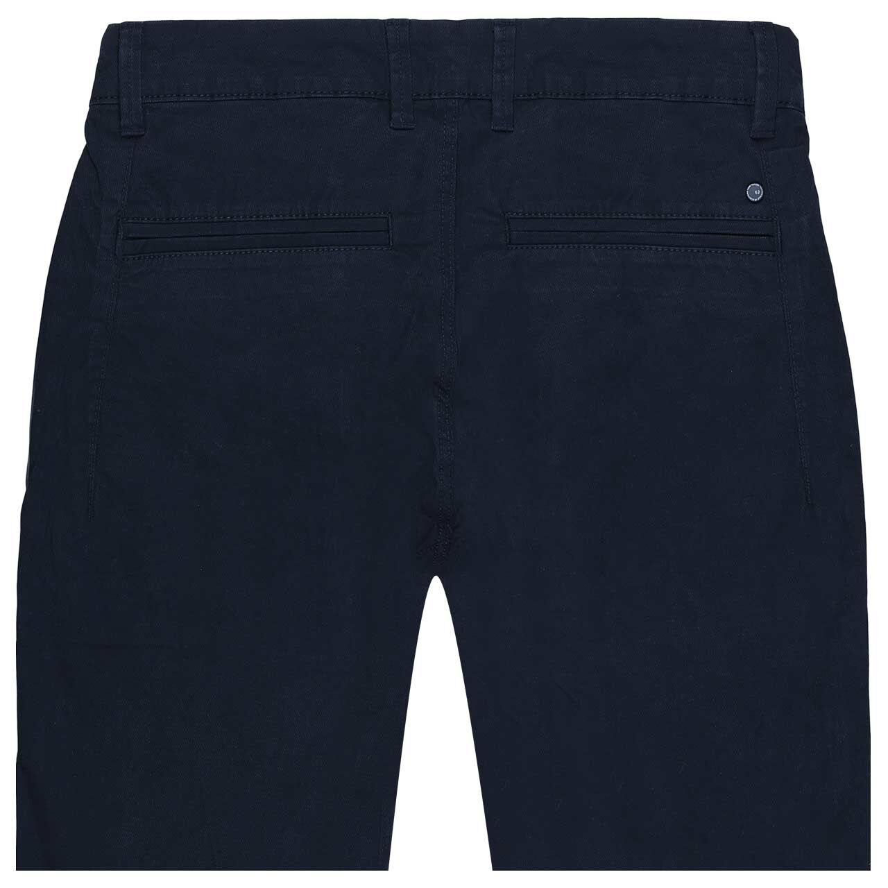 Herren Tapered Chinohose von Tom Tailor in Dunkelblau, detaillierte Rückansicht