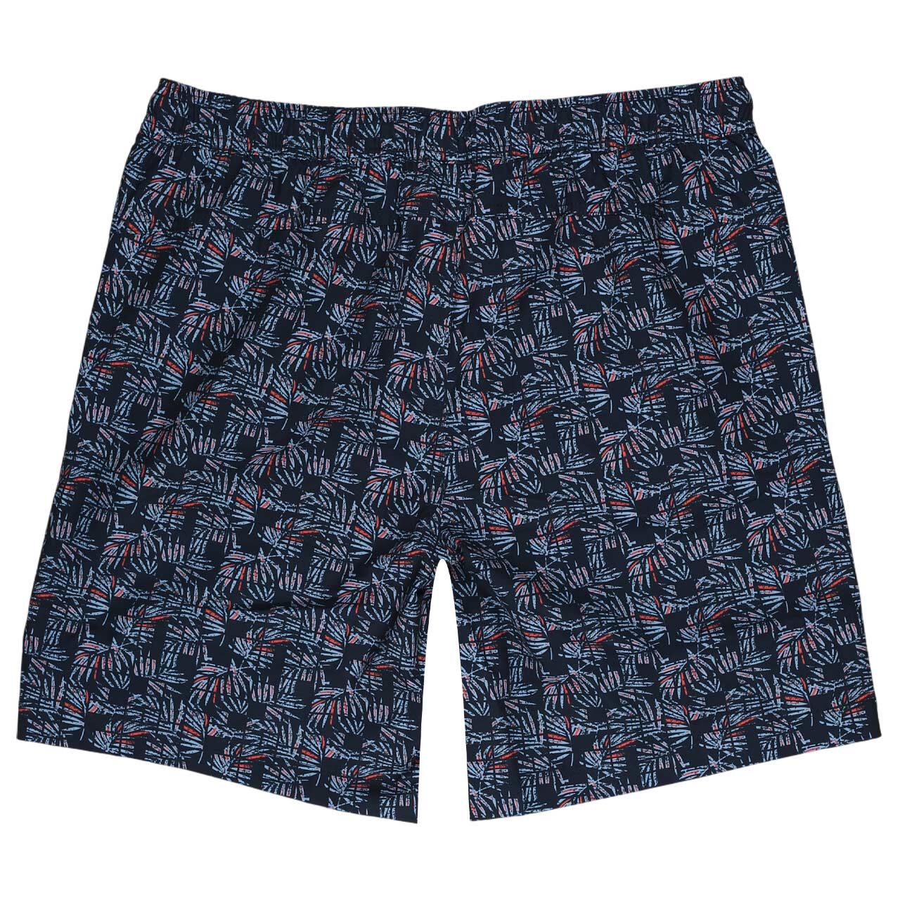 Herren Printed Swim Shorts von Tom Tailor in Dunkelblau mit Print, Rückansicht