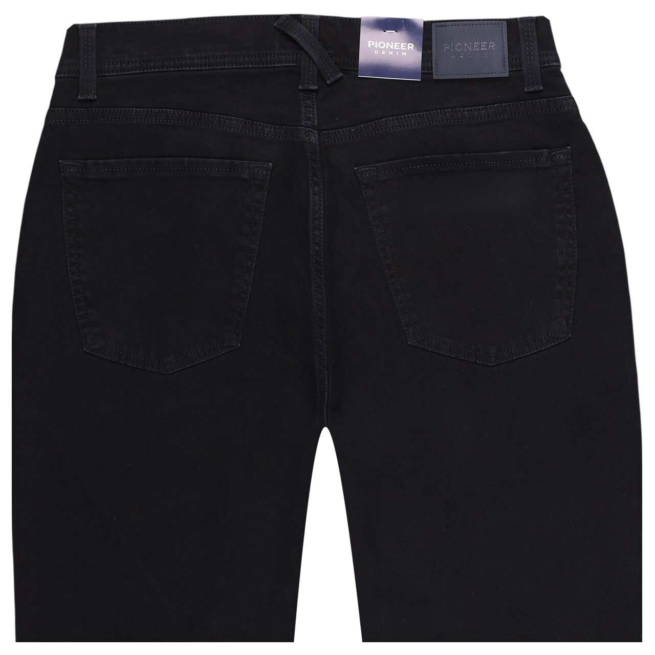 Stretch Herrenjeans Rando in Dunkelblau von Pioneer, detaillierte Rückansicht