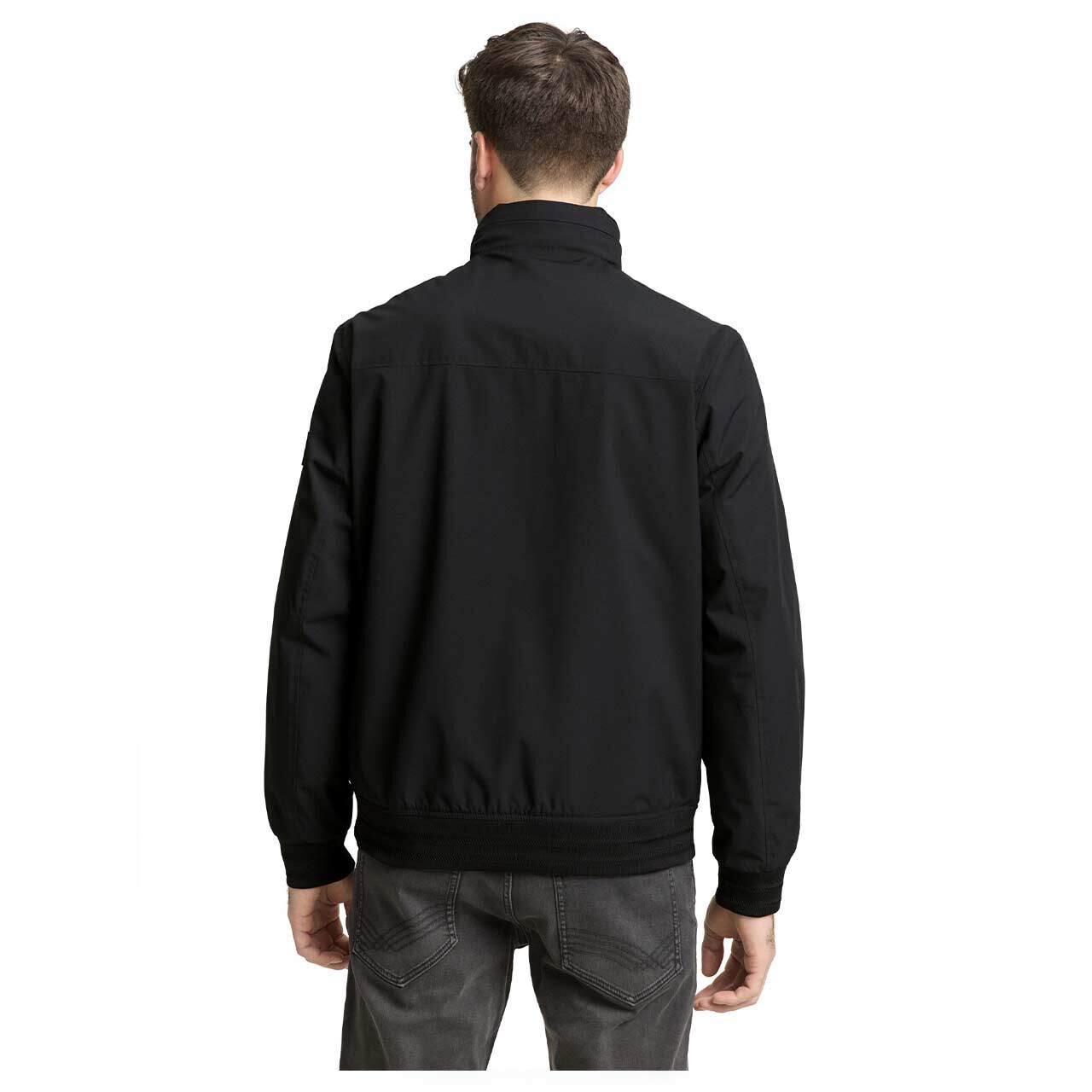 Herren Jacke Casual Blouson von Tom Tailor in Schwarz, Rückansicht am Model