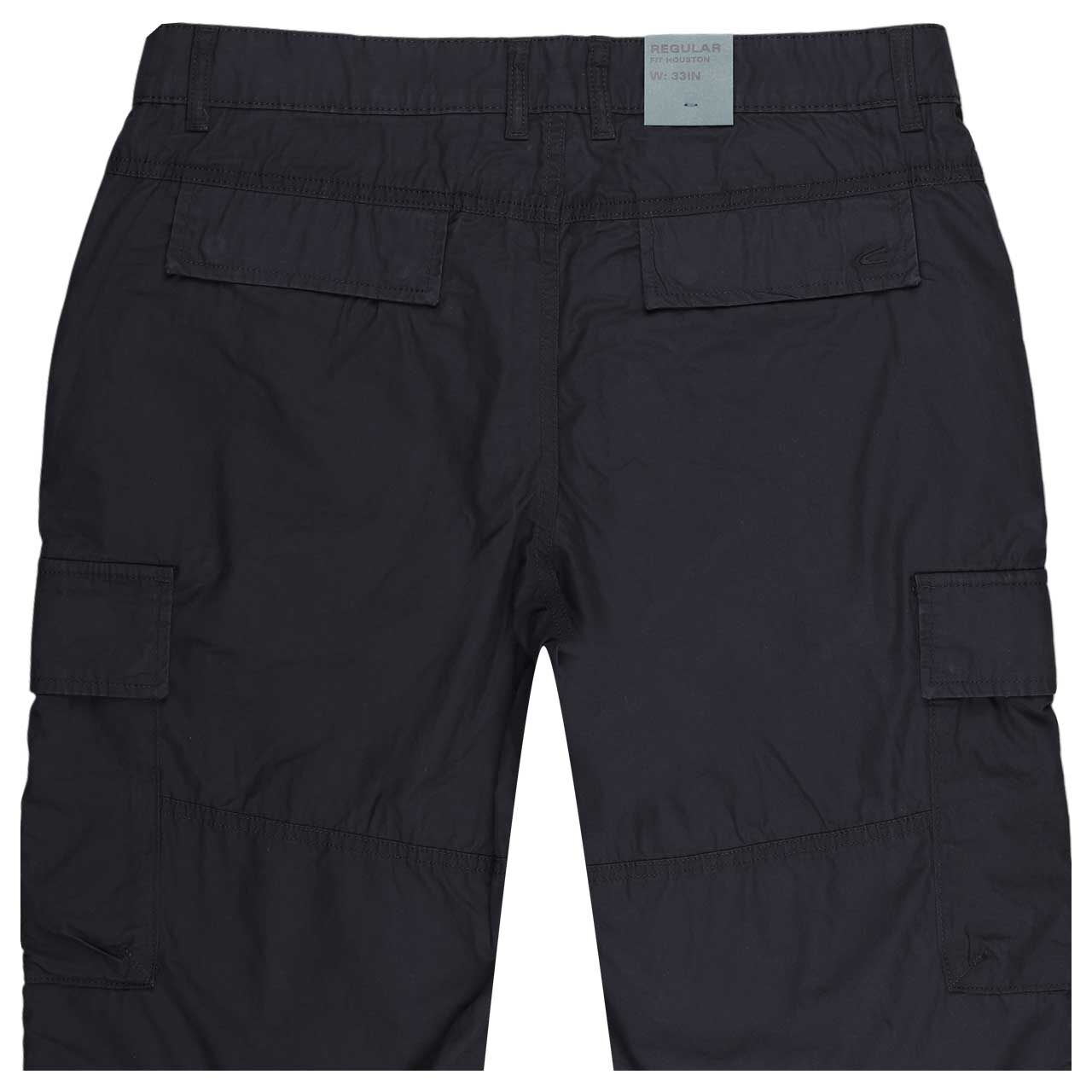 Herren 3/4 Long Cargo Baumwollhose Houston von Camel active in Dunkelblau, detaillierte Rückansicht