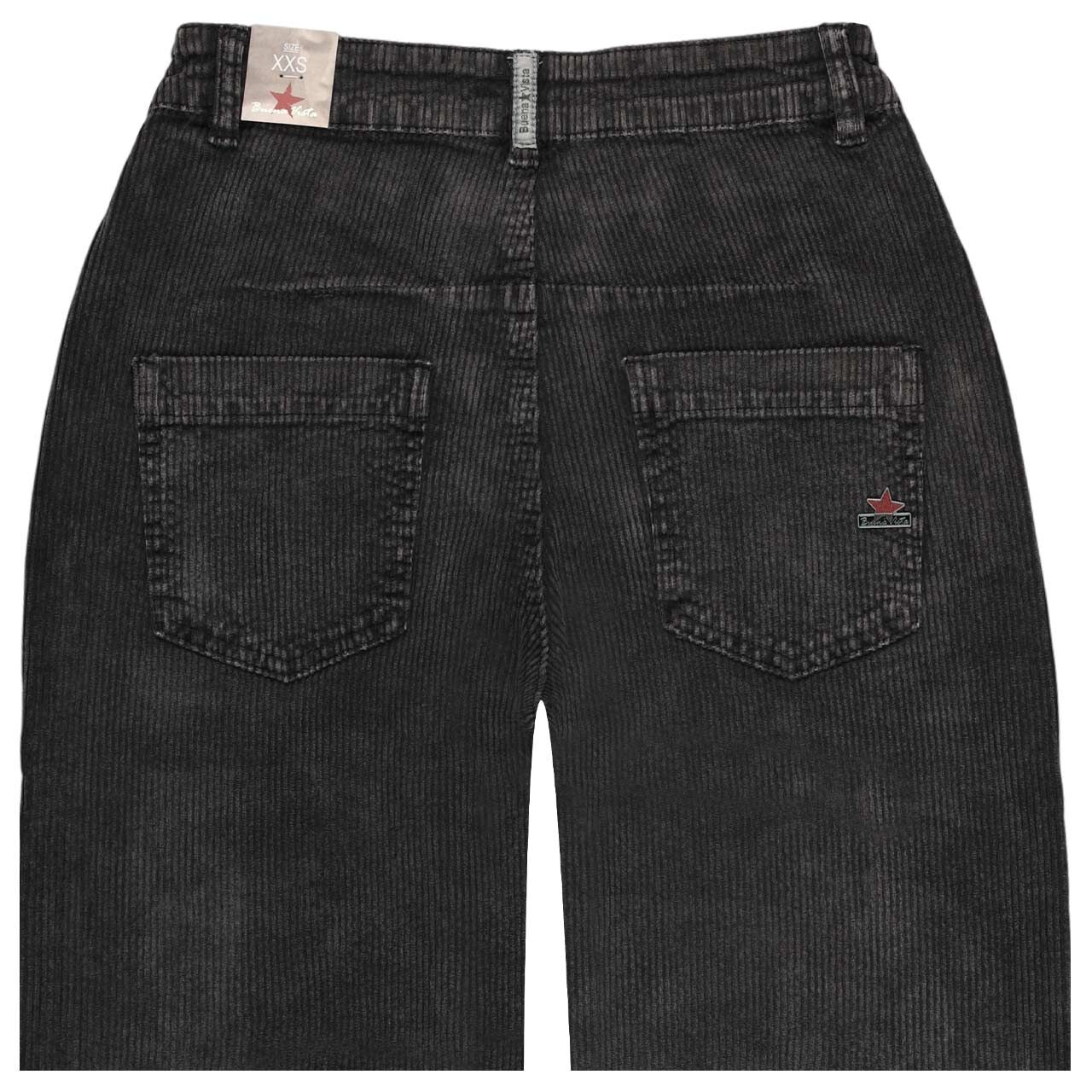 Damen Cordhose Barrel 7/8 Corduroy von Buena Vista in Dunkelgrau, detaillierte Rückansicht