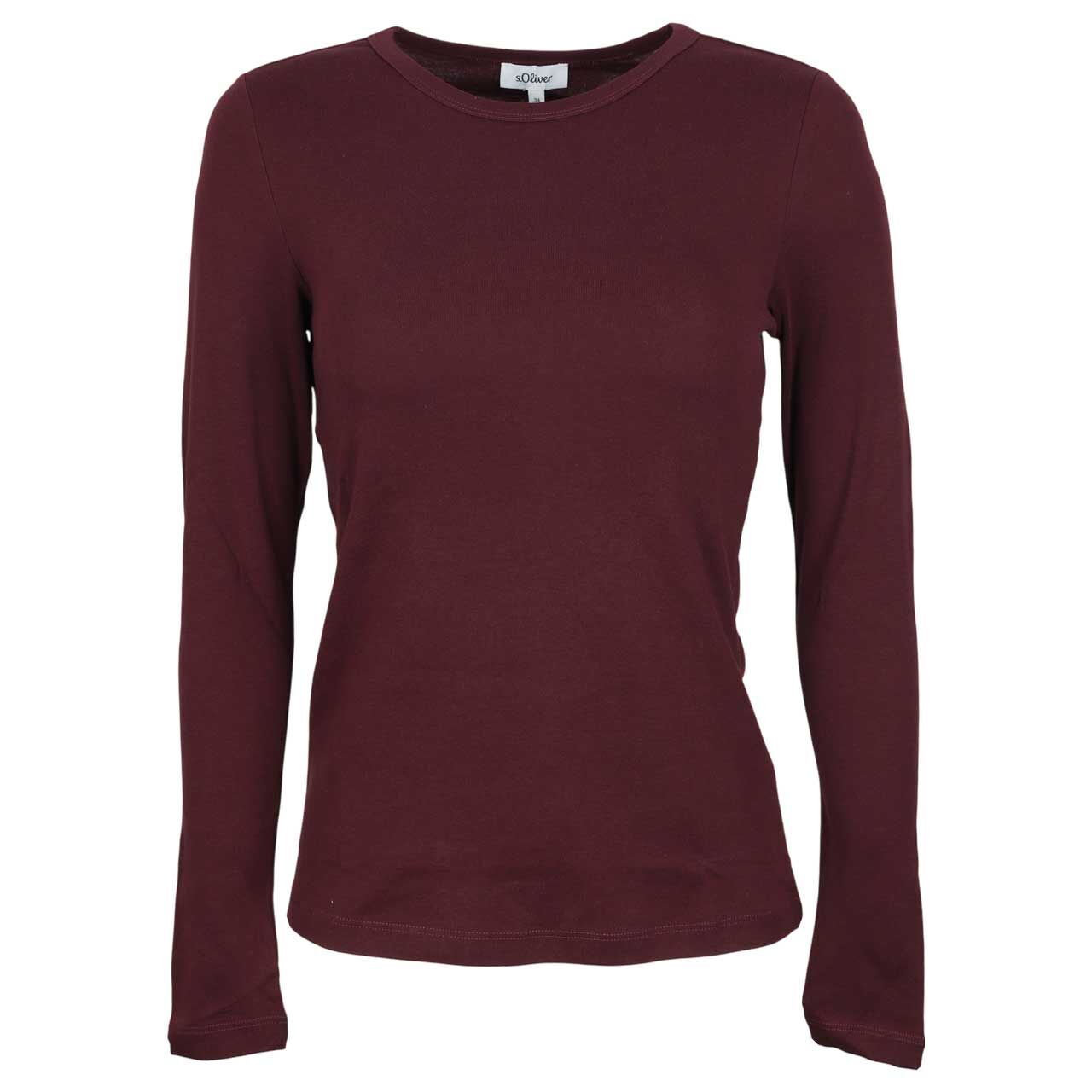 s.Oliver Damen Langarm Shirt burgundy