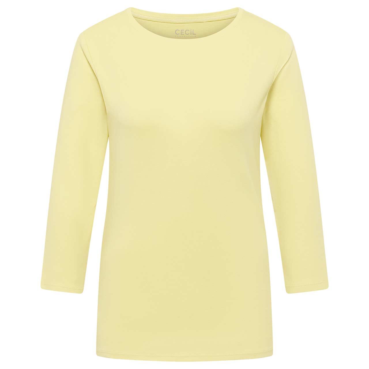 Cecil Damen 3/4 Arm Shirt Basic Boatneck iced yellow