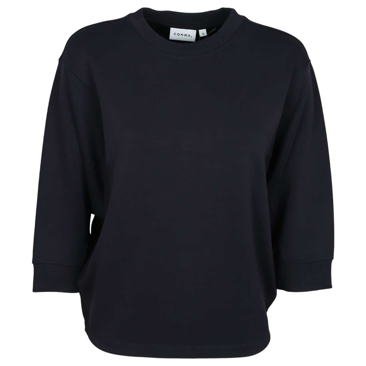 Comma Damen 3/4 Arm Sweatshirt dark blue