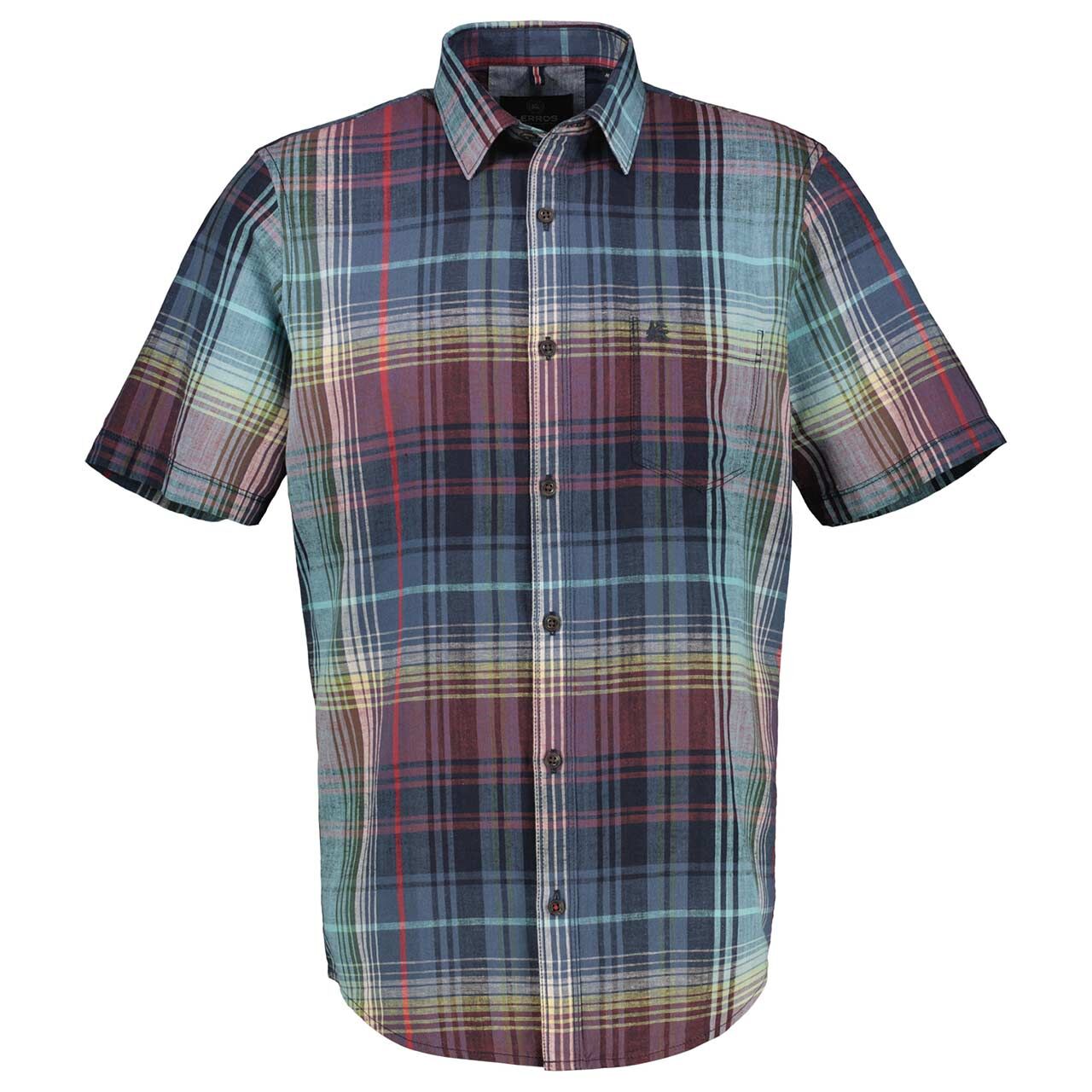 Lerros Herren 1/2 Arm Hemd earth red checked Lerros Herren 1/2 Arm Hemd earth red checked