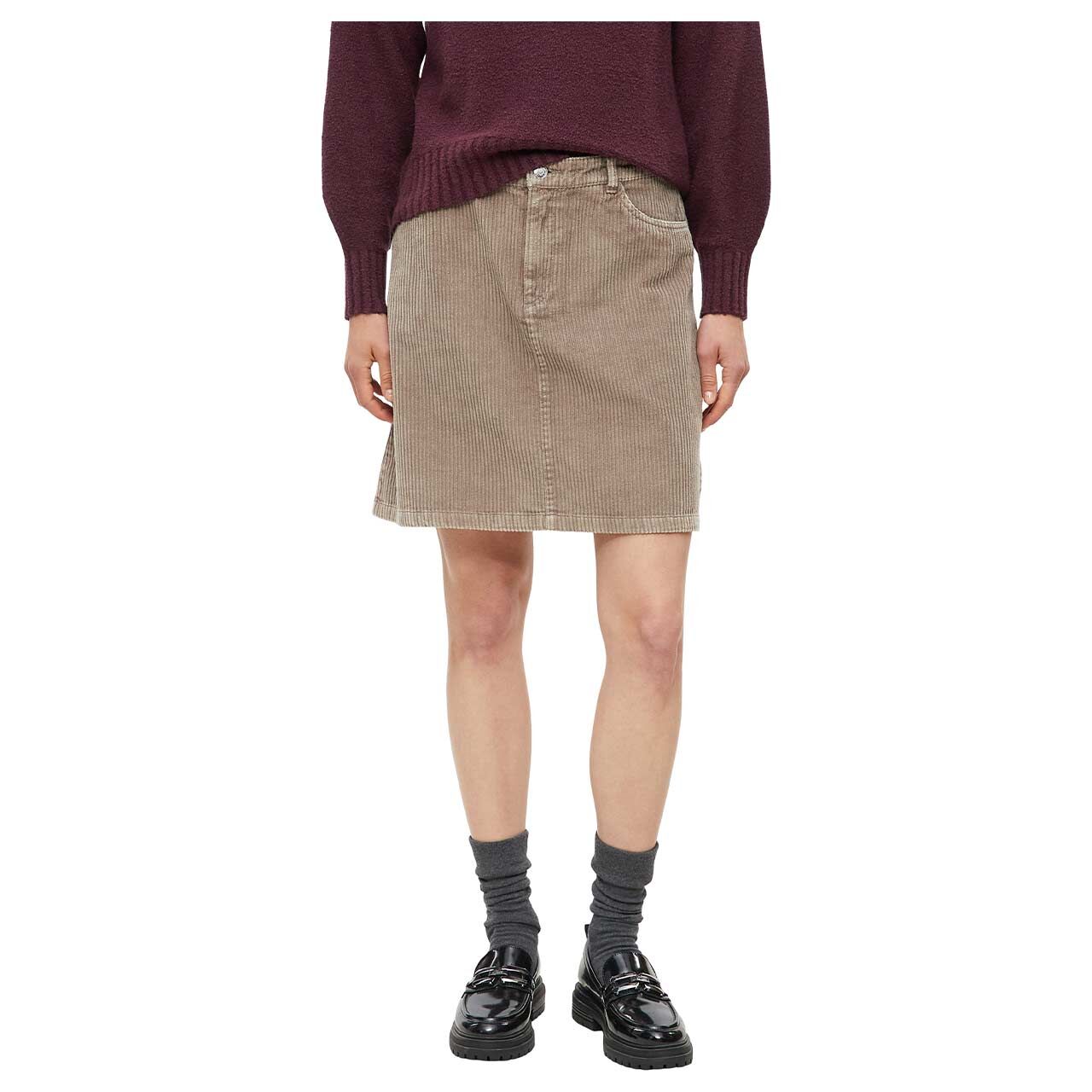 Damen Cord Rock von s.Oliver in Beige, Vorderansicht am Model