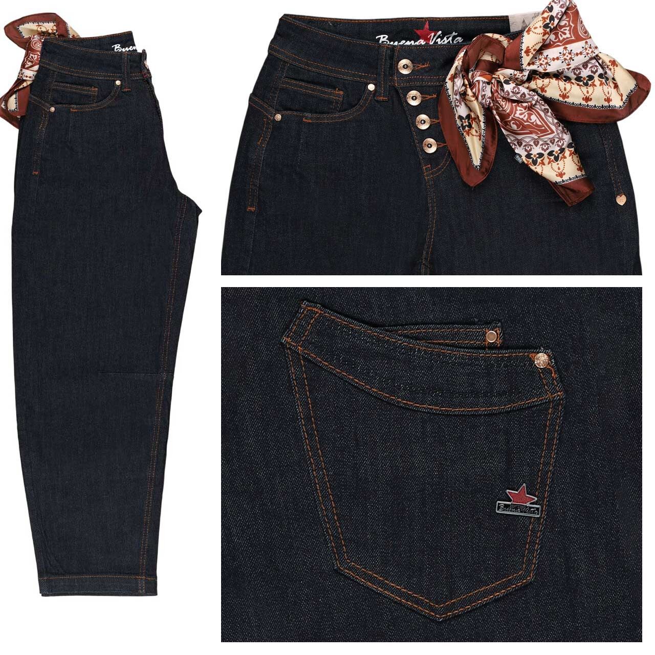 Buena Vista Malibu 7/8 Relaxed Stretch Denim Jeans raw denim