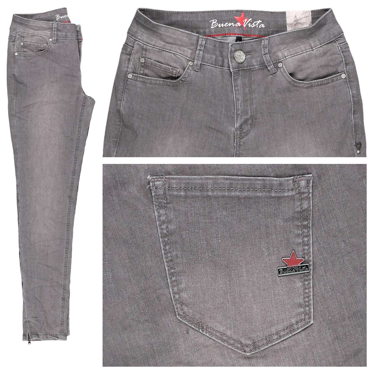 Buena Vista Italy V 7/8 Stretch Denim Jeans grey denim