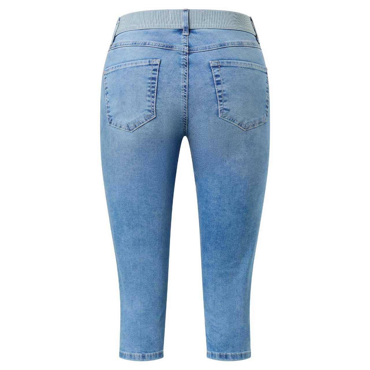 Damen 3/4 Jeans Anacapri Sporty von Angels in Hellblau angewaschen, Rückansicht