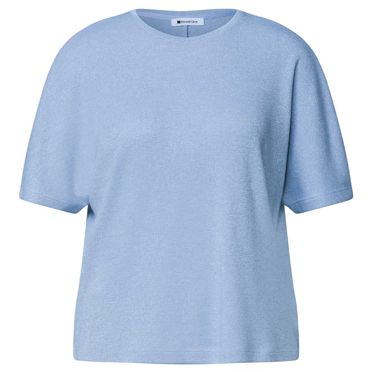 Street One Damen T-Shirt Crista shiny cashmere blue
