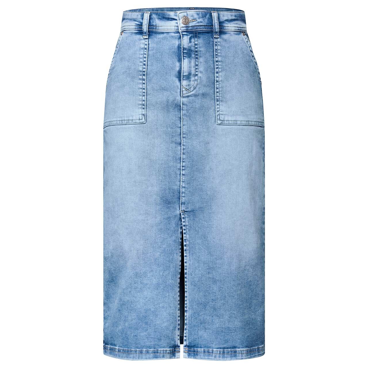 Street One Damen Jeansrock light blue random wash