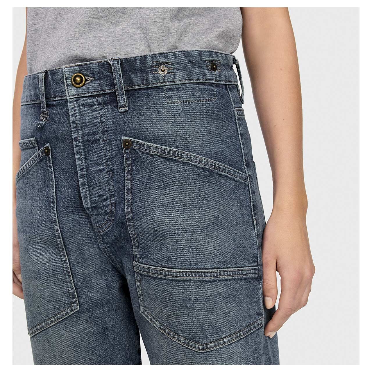 MAC Baggy Ankle Jeans blueish green tinted